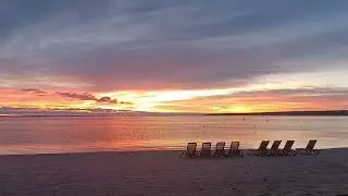 Beautiful sunrise over Lake Huron 🌅        @mackinaccity @sunrises 