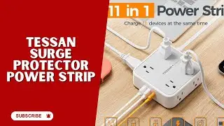 TESSAN Surge Protector Power Strip (5 Ft, 8 Outlets, USB-C)