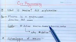C++ Macros(#define) | Learn Coding
