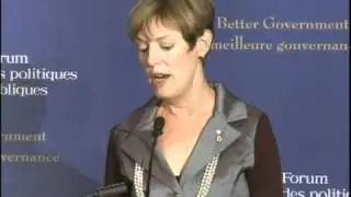 Martha Piper accepts the Peter Lougheed Award for Public Policy Leadership