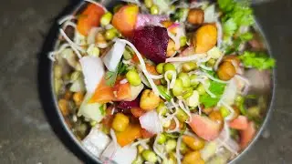 Sprouts with Chana and Moung With vegetable and Herbs 