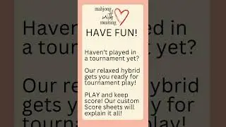 Mahjong with Meaning:  Our Hybrid Mahjong Tournament Work to benefit people impacted by CA wildfires