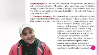 MAJOR HIGHLIGHTS OF ALLPORTS TRAIT THEORY OF PERSONALITY UGC NET JRF SET CTET UG PG