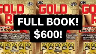 🔴 LIVE Scratching a Full $600 Book of Gold Rush Limited Tickets!