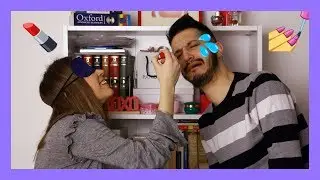BLINDFOLDED MAKEUP CHALLENGE VS. BFF DOES MY MAKEUP / feat. Hristina