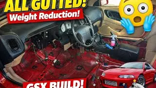 Реставрация Mitsubishi Eclipse GSX 1999 года выпуска &mdash; салон: сиденья, ковровое покрытие, динамики.