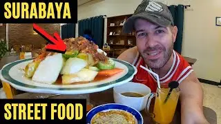 First Time Trying Indonesian Street Food in Surabaya 🇮🇩 RUJAK & RAWON