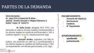 Partes de la demanda y contestación