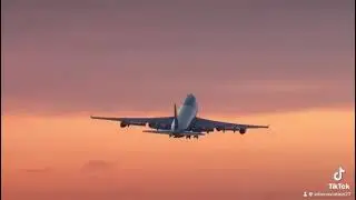 Silkway 747.400 departure from Birmingham Airport 