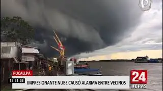 Pucallpa: extra&ntilde;a formaci&oacute;n de una gran nube genera alarma en la poblaci&oacute;n