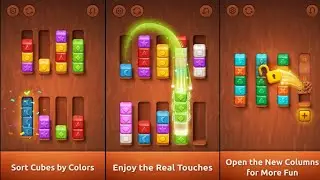 Colorwood Sort Puzzle game level 37, 38, 39 Complete Gameplay 