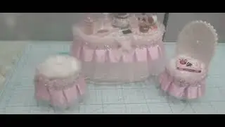 Finished Miniature Victorian Vanity.