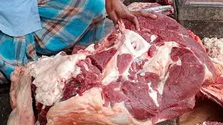 Beef cutting skills and big cow meat market, Good butcher amazing show, Best selling,,