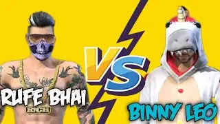 FROM ZERO TO HERO || 1V1 WITH BINNY LEO || FREE FIRE CUSTOM MATCH HIGHLIGHTS || RUFE BHAI FF