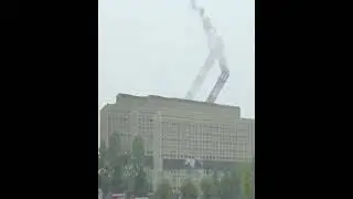 Amazing Dangerous Fastest Building Demolition Excavator Skill, Heavy Equipment Machines Working