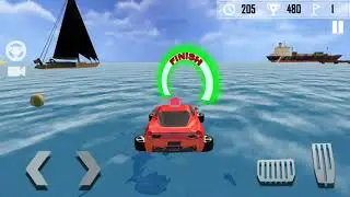 water surfer car floating beach drive Game/Android game play