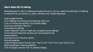 How to Fix ERR SSL VERSION OR CIPHER MISMATCH
