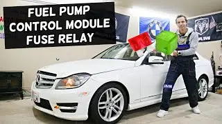 MERCEDES W204 Fuel Pump Control Module Fuse Relay Location Replacement C250 C300 C180 C200 C220 C280