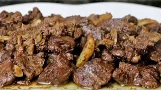 Higaditos de pollo al ajillo - Hígados de pollo en salsa de ajo
