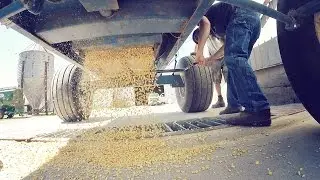 Powersweep in action! - Selling Corn - John Deere 7600