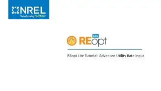 Учебное пособие REopt Lite: расширенный ввод тарифов на коммунальные услуги