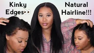 *NEW*Kinky Hairline Wig 😍| Natural 4c edges, Glueless Install | Geniuswigs