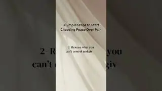 Choosing Peace Over Pain