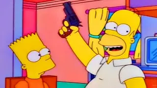 Homer Buys a Gun | THE SIMPSONS SEASON 9 EP 5