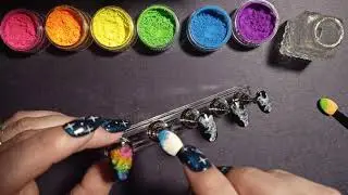 Rainbow Smoke Nails