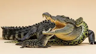 Wildlife Amazon Jungle Black Caiman Family Brutal Dry Season Survival | Primal Creature Lab#wildlife