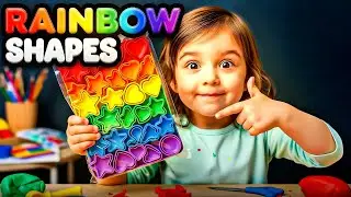 Learn Colors with RAINBOW Dough Clay - Molds & Shapes