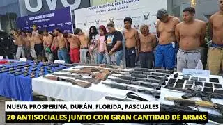 20 Aprehendidos junto con impactante arsenal y SSF tras 'Apolo 5' en la zona 8