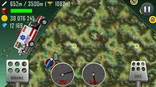 Hill Climb Racing, Ambulance, Alien Planet, 1082m