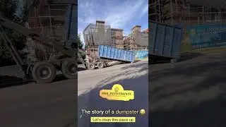 The story of a dumpster 😂 #constructionlife