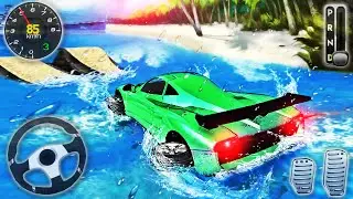 Floating Water Car Race Simulator - Surfer Beach Drive - Android GamePlay