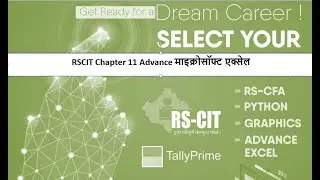 RSCIT Computer Course Chapter 11 in Hindi   Advance Microsoft Excel 2010   माइक्रोसॉफ्ट एक्सेल 2010