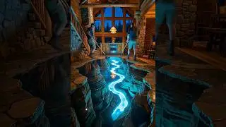 Stunning Epoxy River Floor Installation in Rustic Cabin! #epoxy #DIY #home