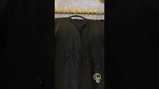 new trending self print fabric abaya with hand work customized our unit dm