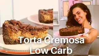 Torta Cremosa de Amendoim e Chocolate | Low Carb e Vegana!