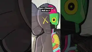 Custom Kaws x Dissected Epoxy Resin Wood Cutout Wall Art 💥