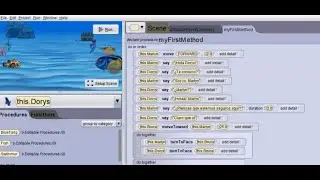 Gu&iacute;a de programaci&oacute;n en Alice 3: escena buscando a Nemo