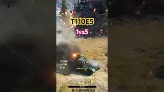 T110E5 &ndash; 1vs5 , clutch, few HP left! #worldoftanks #T110E5 #clutch