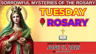 Rosary Prayer Tuesday 🙏 Sorrowful Mysteries of the Rosary 🙏 June 17, 2025 [BIBLE VERSE]