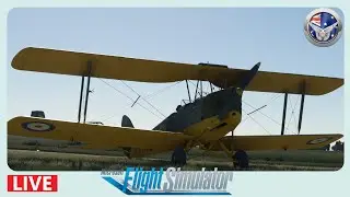 Tiger Moth over the UK - Group Flight -  Microsoft Flight Simulator 2020