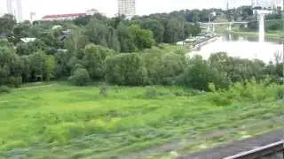 Вид из окна поезда на Могилёв