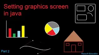 Setting screen for graphics in java swing 2nd method | Graphics in java | Razsoft education | part 3