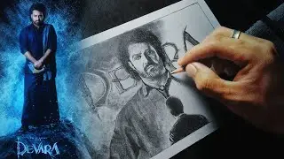 NTR ∆ DEVARA || Movie Poster Sketch || Drawing || Speed Art || RRR || Sanwart