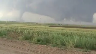 Large Tornado South of Dodge City, KS, 5-24-16