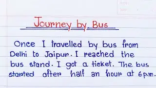 How to write an essay on Journey by Bus|| 20lines on Journey by Bus in English|| Krittika Education