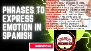 PHRASES TO EXPRESS EMOTION IN SPANISH #spanish #spanishlearning101🔴